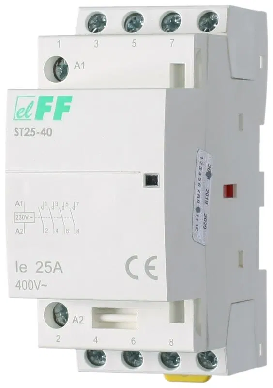 Контактор модульный ST-25-40 4НО 4Вт 2мод. монтаж на DIN-рейку F&F EA13.001.003 Евроавтоматика F&F