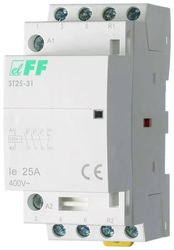 Контактор ST25-31 (3NO+1NC 4Вт 2 модуля монтаж на DIN-рейке 230В AC 25А IP20) F&F EA13.001.008 Евроавтоматика F&F