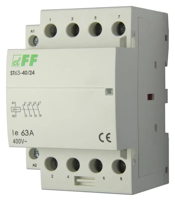 Контактор ST63-40/24 (4NO 6.4Вт 3 модуля монтаж на DIN-рейке 24В AC 63А IP20) F&F EA13.001.012 Евроавтоматика F&F