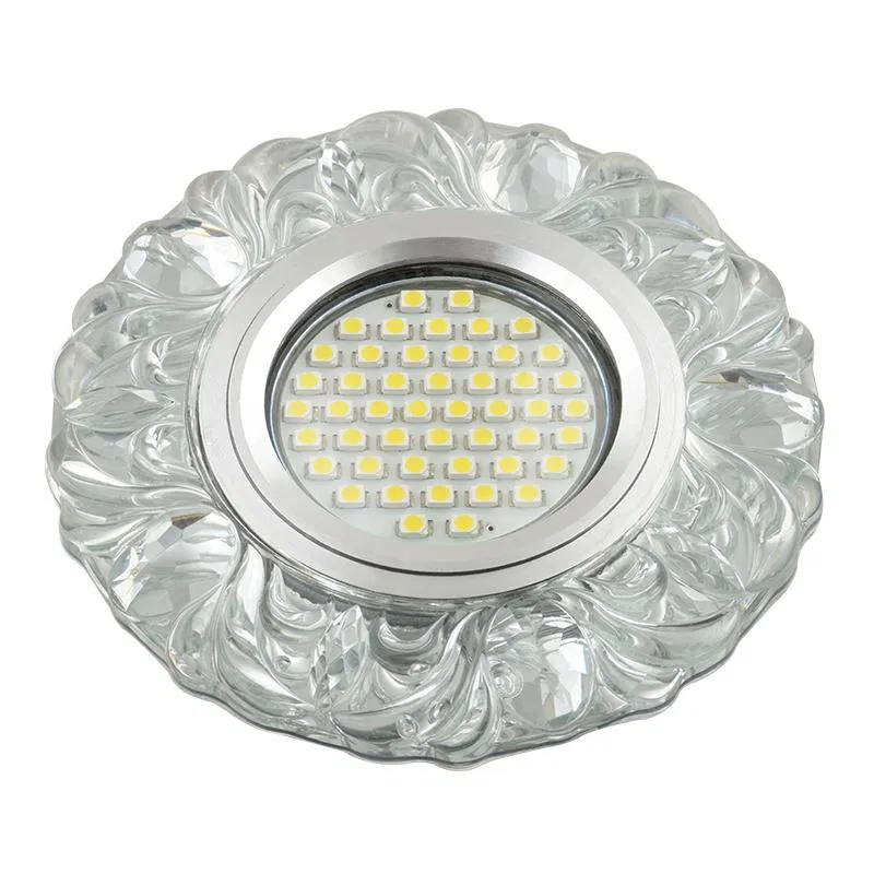 Светильник DLS-L136 GU5.3 GLASSY/CLEAR GU5.3 встраив. доп. светодиод. подсветка 3Вт без лампы стекло Fametto UL-00003862