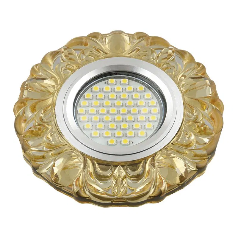 Светильник DLS-L136 GU5.3 GLASSY/YELLOW GU5.3 встраив. доп. светодиод. подсветка 3Вт без лампы стекло Fametto UL-00003863
