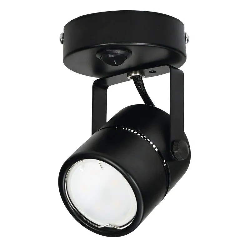 Светильник декоративный DLC-S612 GU10/B BLACK Sotto GU10 накладной без лампы выкл. на корпусе метал. черн. Fametto UL-00009420