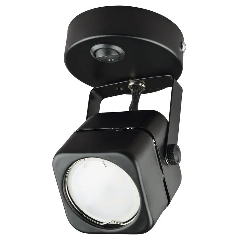 Светильник декоративный DLC-S613 GU10/B BLACK Sotto GU10 накладной без лампы выкл. на корпусе метал. черн. Fametto UL-00009424