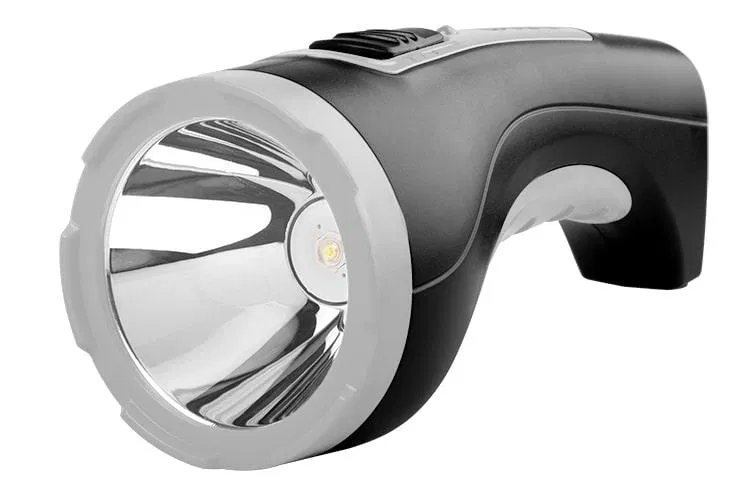 Handheld rechargeable flashlight AccuF2-L3W-bk 3W SMD 125lm IP20 2 modes: bright/eco battery 0.9Ah retractable plug charging indicator strap black FAZА 2857132