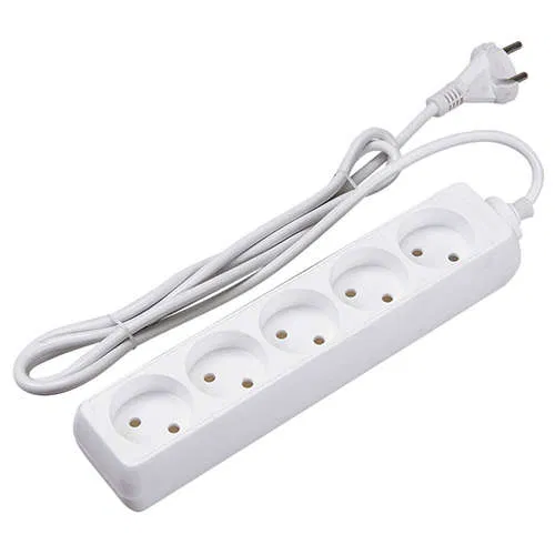 Удлинитель 5х3м 10А IP20 FE075-05-300 2.2кВт ПВС 2х0.75 защ. шторки ФАZА 5000216