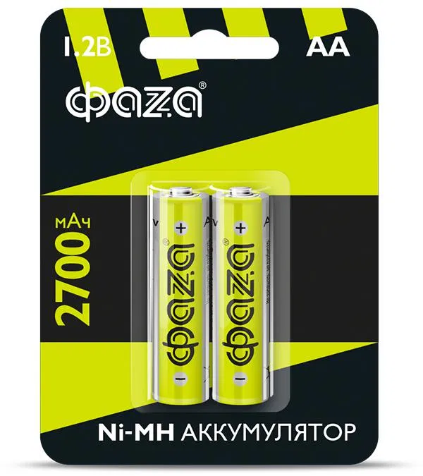 AA Ni-MH 1.2V 2700mAh 电池 BL-2 (2个装) ФАZА 5003002