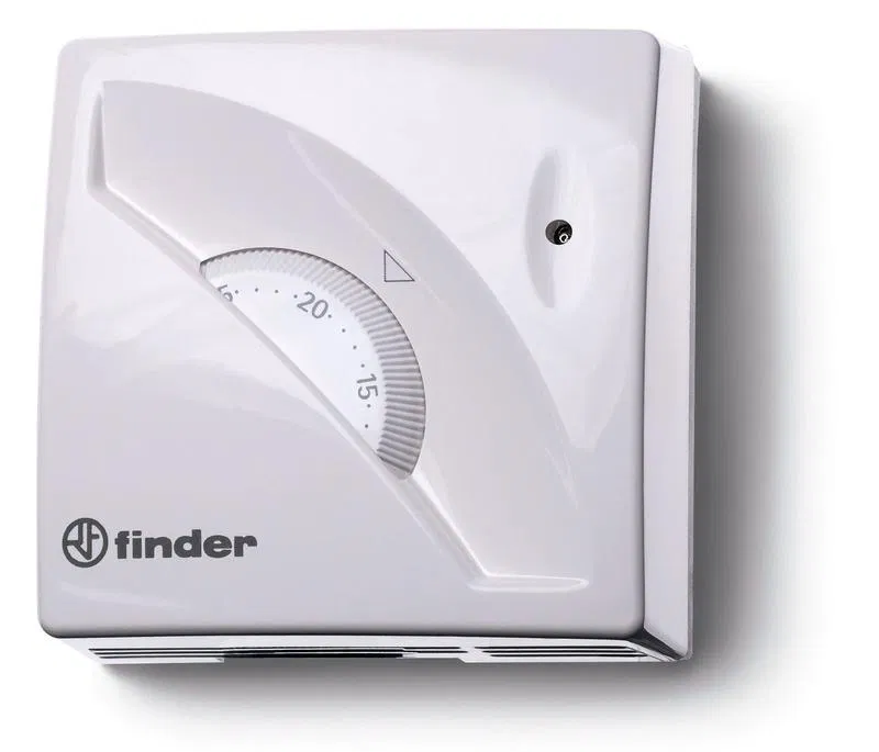 室内温控器 1СО 16A 壁挂式 旋转旋钮 白色 FINDER 1T010