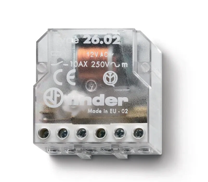Electromechanical step relay 2NO 10A 2 states AgNi 110V AC box mounting IP20 FINDER 260281100000