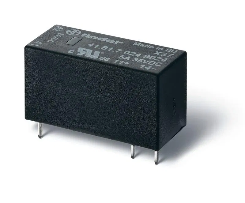 Low-profile miniature solid-state relay, PCB mount, 5mm pitch leads, 3A output (240V AC) / 12V DC input moisture-proof RTIII FINDER 418170128240