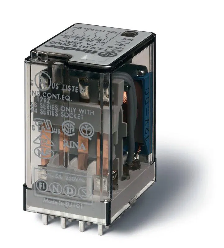 小型通用电磁继电器 PCB安装 4CO 7A AgNi 24V DC 防水 RTIII FINDER 551490240001
