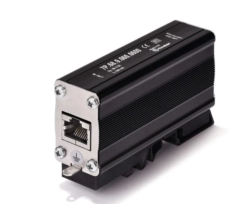 Surge Protective Device SPD for Ethernet Cat.6 digital lines 6-60V type 3 DIN rail mount 35mm IP20 FINDER 7P6890600600