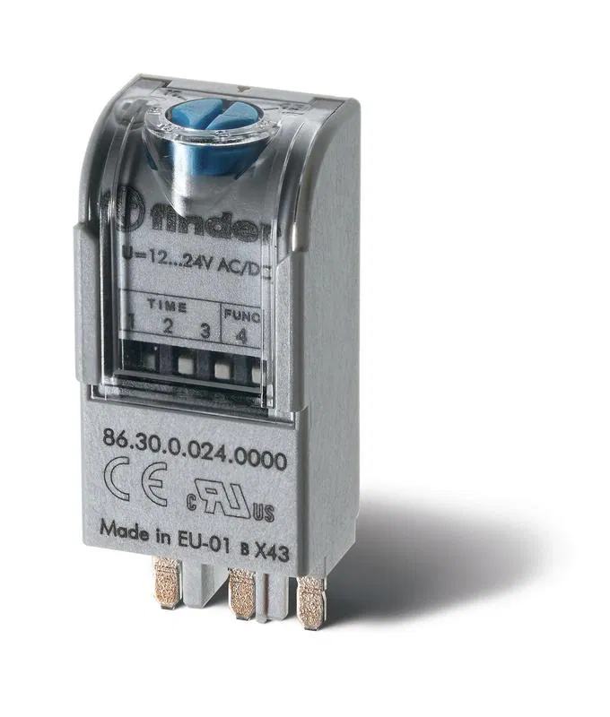 双功能定时器模块 (AIDI) 用于继电器，插座式安装 110…125V AC，时间调节 0.05s...100h IP20 FINDER 863081200000
