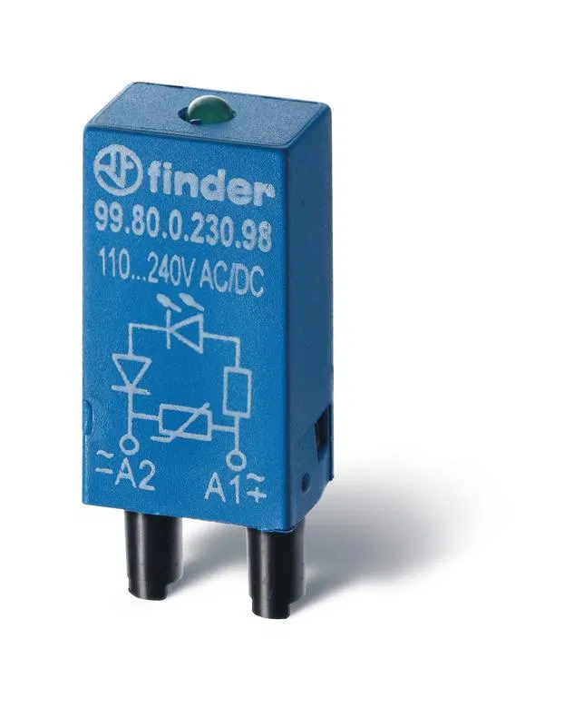 LED indicator module 110...240V AC/DC green FINDER 9980023059