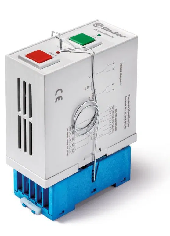Industrial bistable relay plug-in mount 90 series SET RESET 2CO 8A AgNi bistable 2 coils 110-125V DC IP20 FINDER RB2291250000