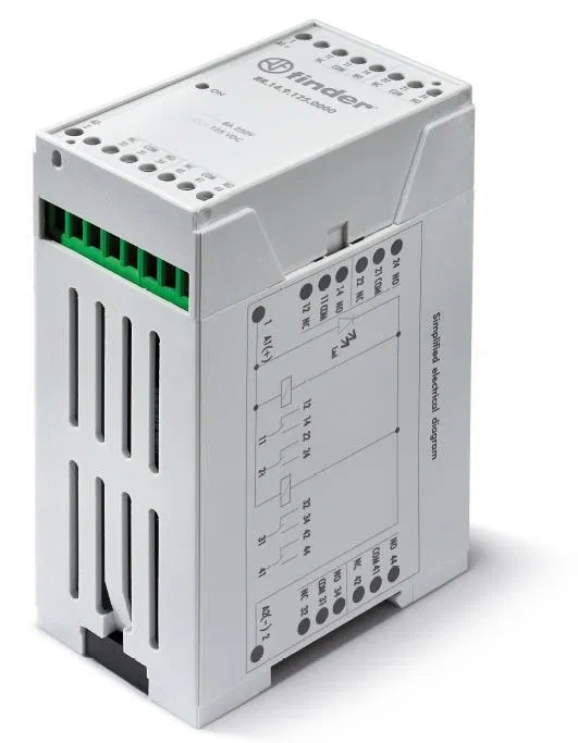 工业快速响应继电器 (3ms) DIN导轨安装 35mm 4CO 8A AgCdO 110-125V DC IP20 FINDER RR1491250000