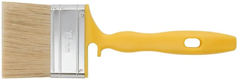 Fluted brush "Strong" natural light bristle plastic handle with notch 70mm FIT 01144