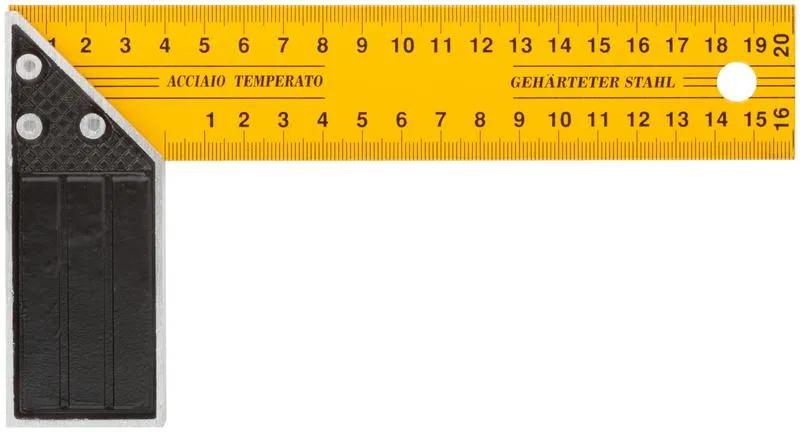 Угольник столярный усиленный 200мм желт. FIT 19420