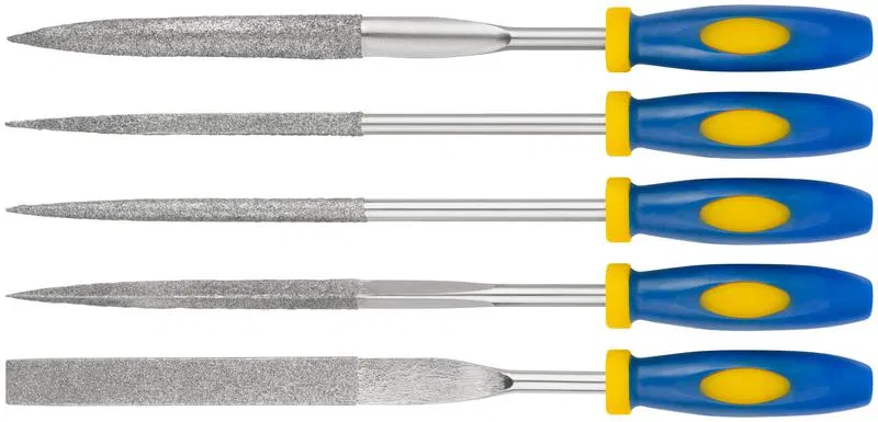 Надфиль алмазный мягкая ручка 5х180/60мм 5шт FIT 42175