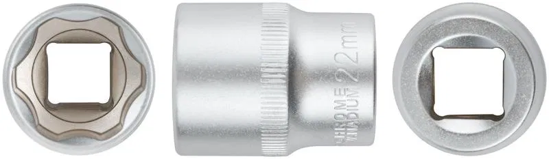 Головка шестигранная CrV 1/2дюйм 22мм FIT 62052