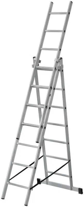 Лестница трехсекционная 3х7 H=202/316/426см 9.16кг алюм. FIT 65432