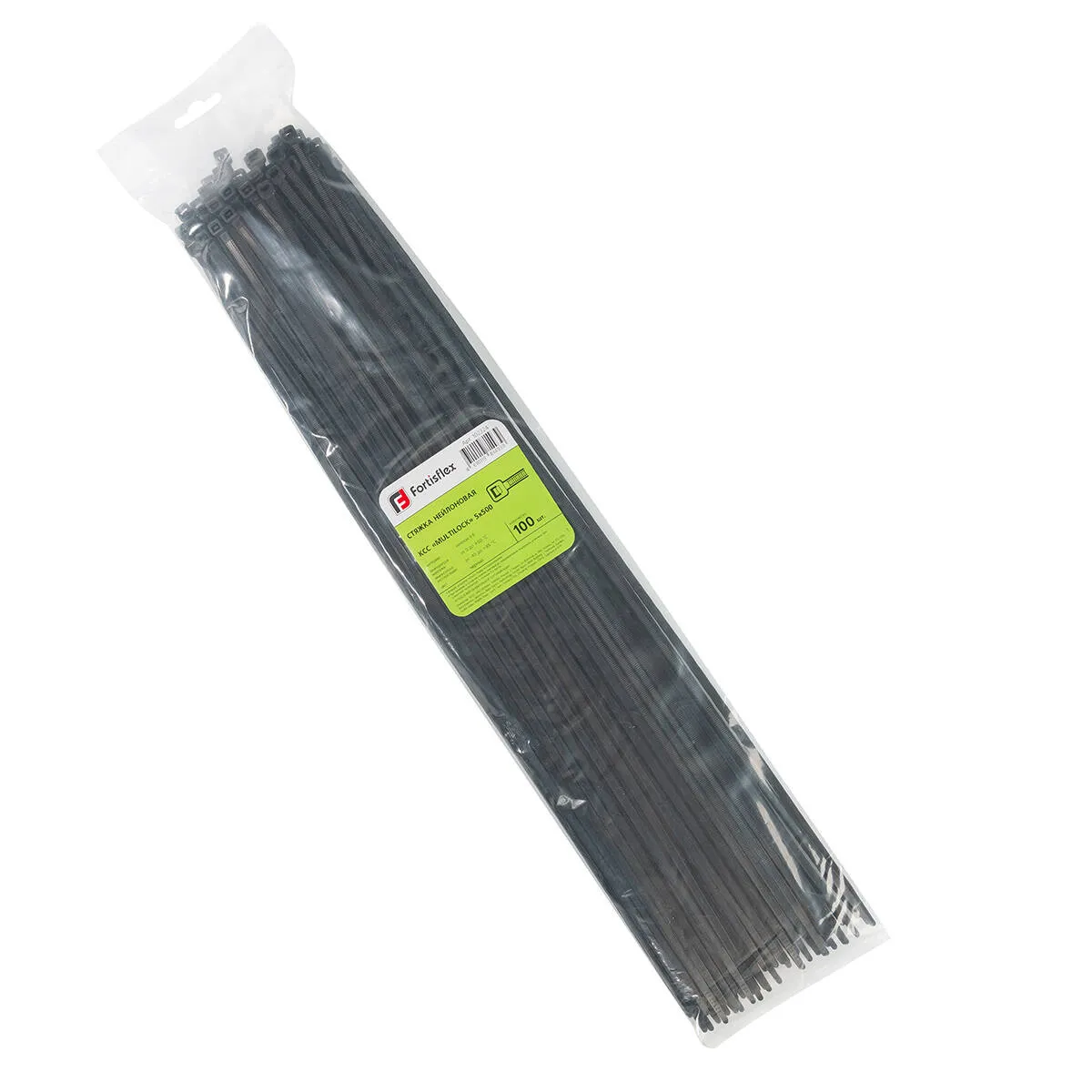 Стяжка нейлоновая КСС «MULTILOCK» 5х500 (черн) (100шт) 102324 Fortisflex