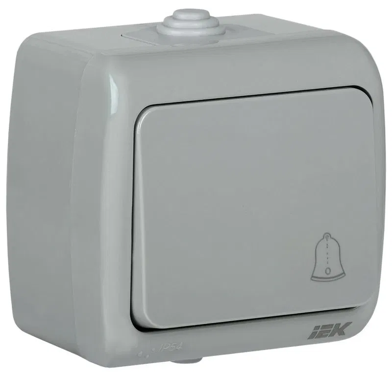 Выключатель кнопочный 1-кл. ОП AQUATIC ВС-20-1-3-А 10А IP54 GENERICA EVA14-K03-10-54