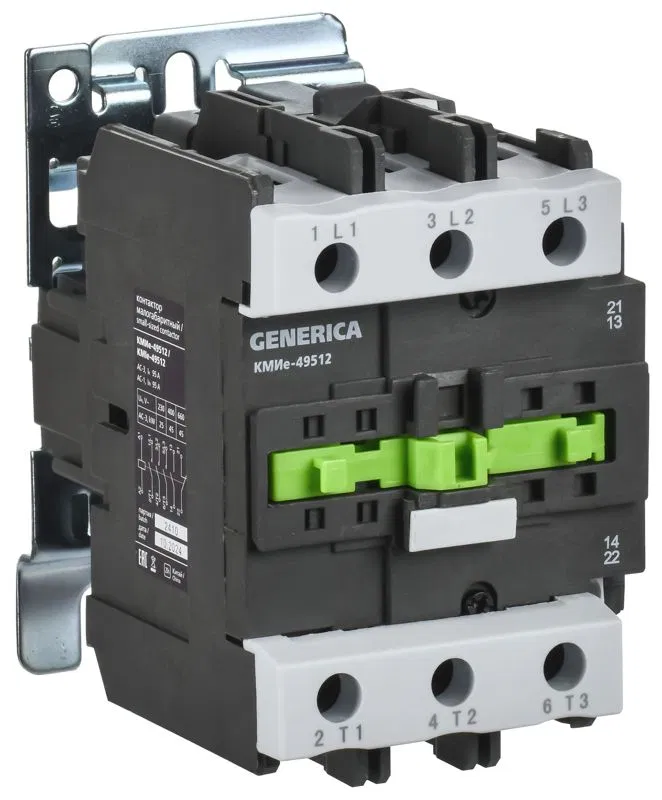 Контактор КМИе-49512 95А 230В/АС3 1НО 1НЗ GENERICA KKME41-095-230-11