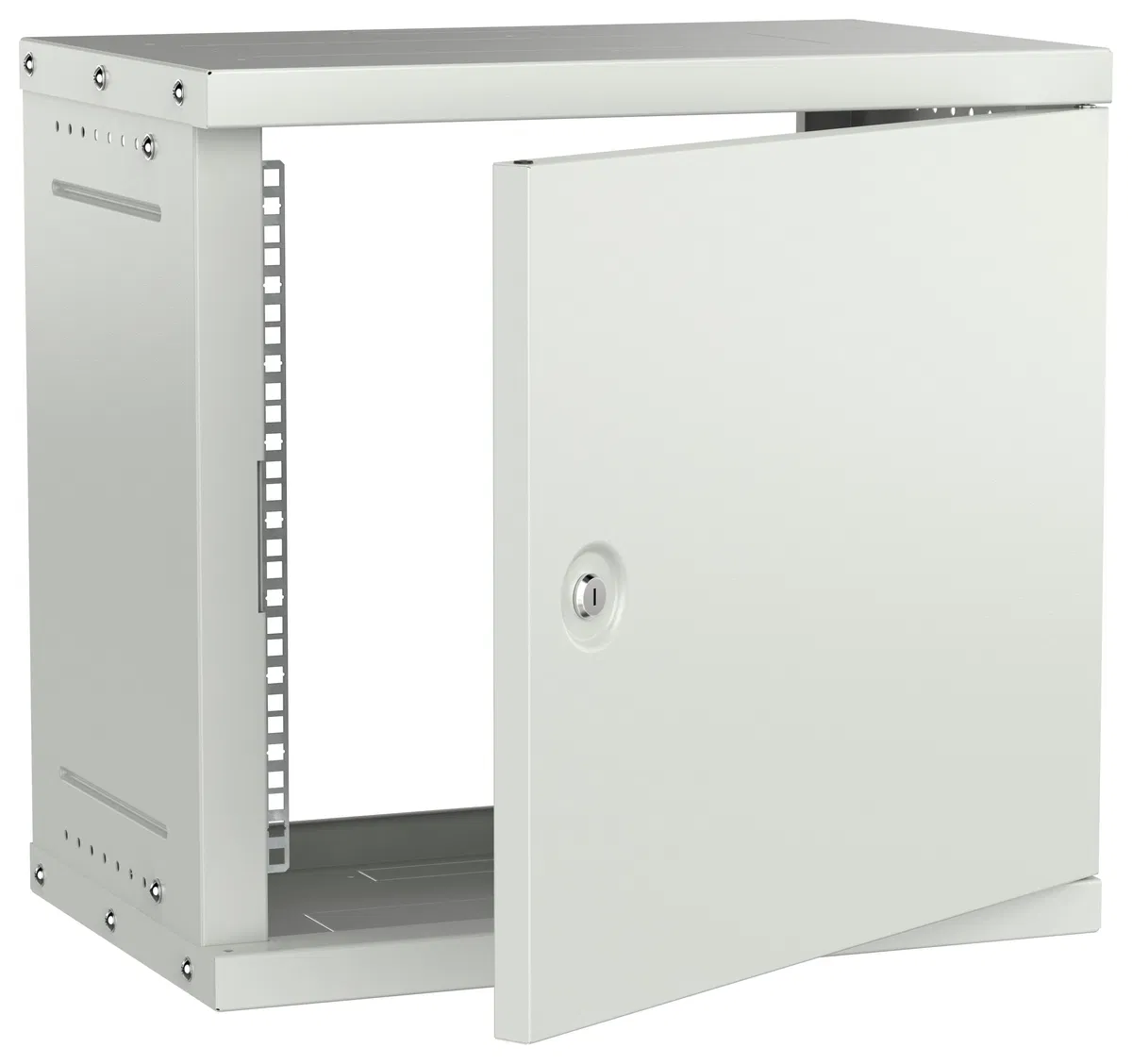 Шкаф настенный 19" 9U 550х350мм металлическая дверь серый GENERICA LWE3-09U53-MF-G