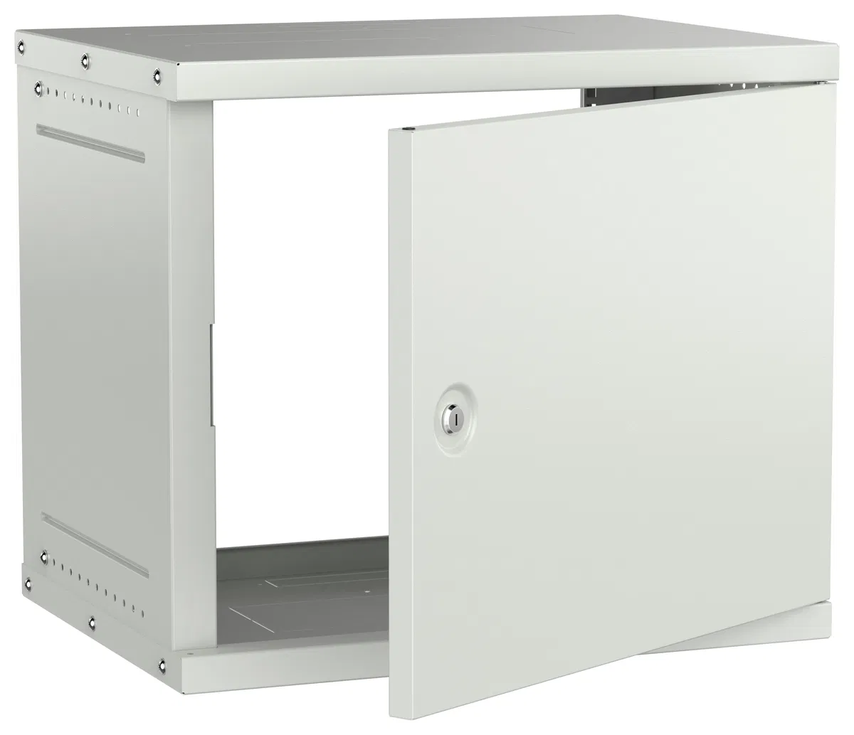 Шкаф настенный 19" 9U 600х450мм металлическая дверь серый GENERICA LWE3-09U64-MF-G