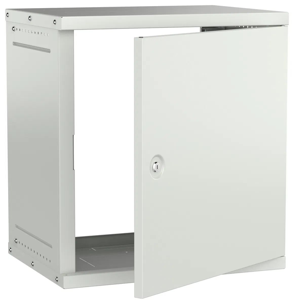 Шкаф настенный 19" 12U 600х450мм металлическая дверь серый GENERICA LWE3-12U64-MF-G
