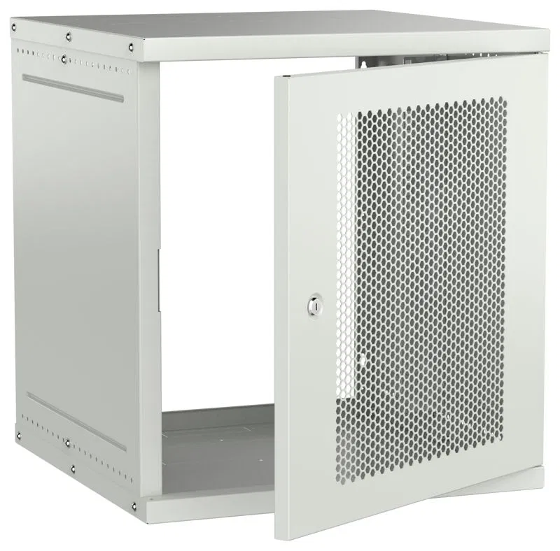 Шкаф настенный 12U 600х600мм дверь перфорир. сер. GENERICA LWE3-12U66-PF-G
