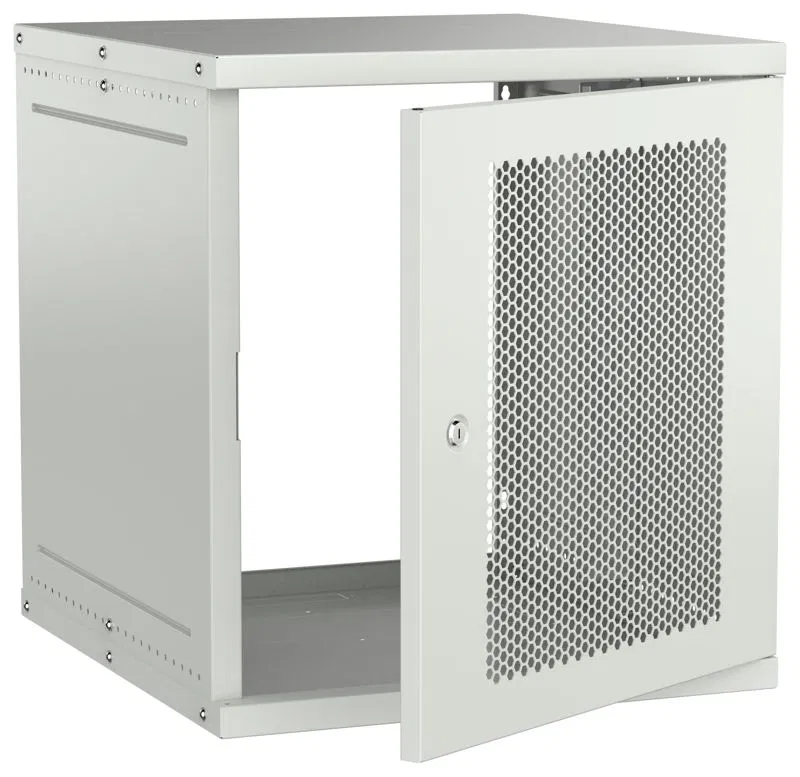 Шкаф настенный 12U 600х650мм дверь перфорир. сер. GENERICA LWE3-12U67-PF-G