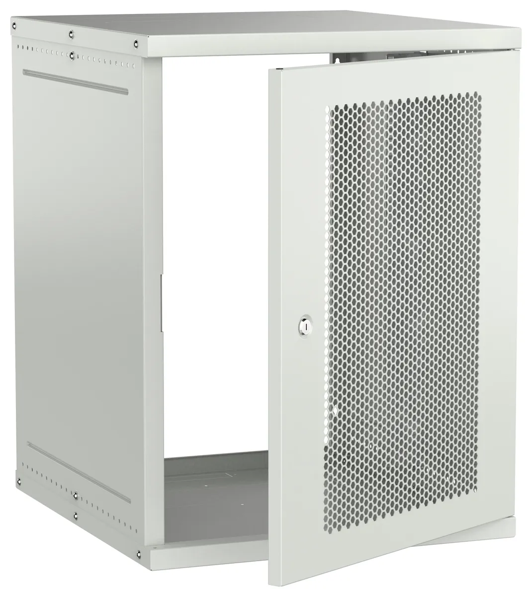 Шкаф настенный 15U 600х650мм дверь перфорир. сер. GENERICA LWE3-15U67-PF-G