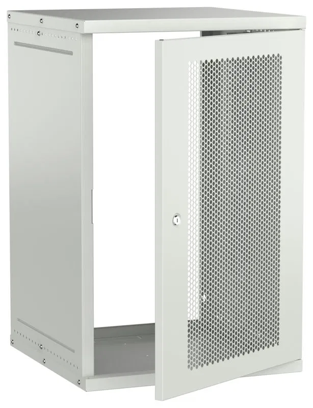 Шкаф настенный 18U 600х600мм дверь перфорир. сер. GENERICA LWE3-18U66-PF-G