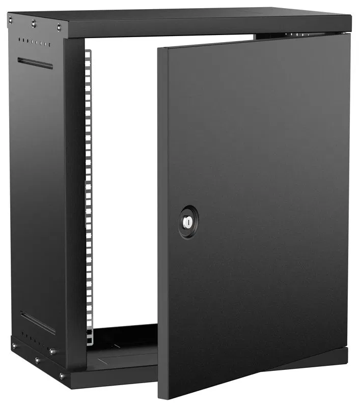 Шкаф настенный 12U 550х350мм дверь метал. черн. GENERICA LWE5-12U53-MF-G