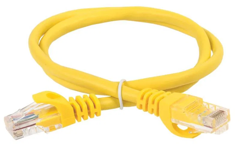 Патч-корд кат.5E UTP 3м желт. GENERICA PC05-C5EU-3M-G