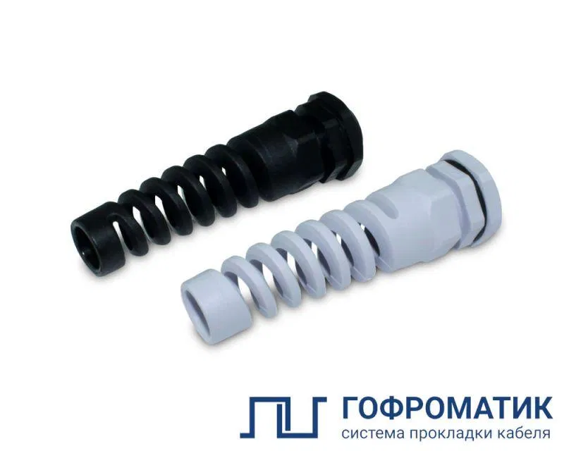 Ввод кабельный ВКС-ПР-M12-6.5-L8 IP68 черн. ГОФРОМАТИК zeta35201