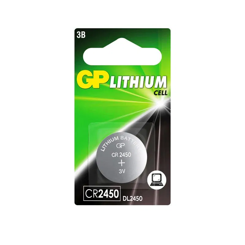 Элемент питания литиевый CR2450 CR2450-2C1 10/600 (блист.1шт) GP 10607