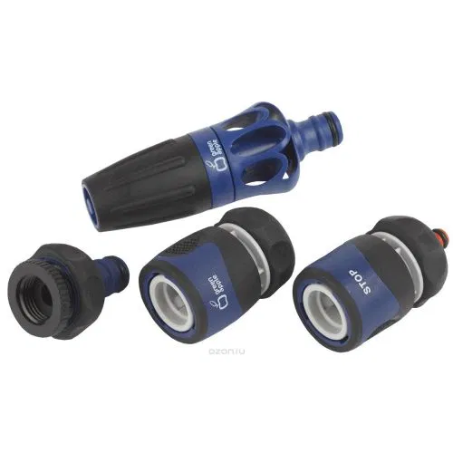 Watering kit (nozzle; fitting; connector; connector with aqua stop) TPR (1/12) Green Apple Б0017798