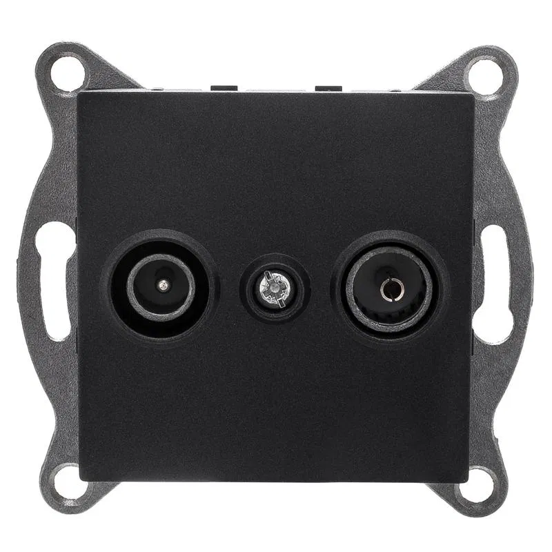 TV/SAT terminal socket Bravo mechanism graphite GUSI С10TS1-010