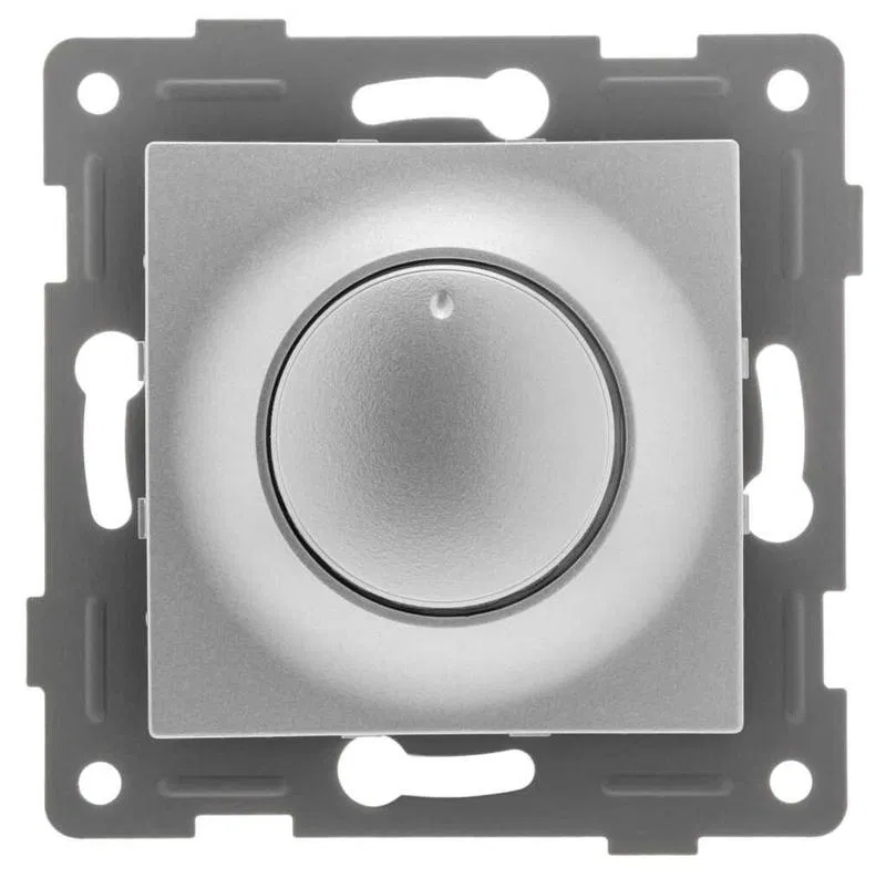 SP Ugra 500W 调光器机构，带银色面板和旋钮 GUSI C11Д6-004