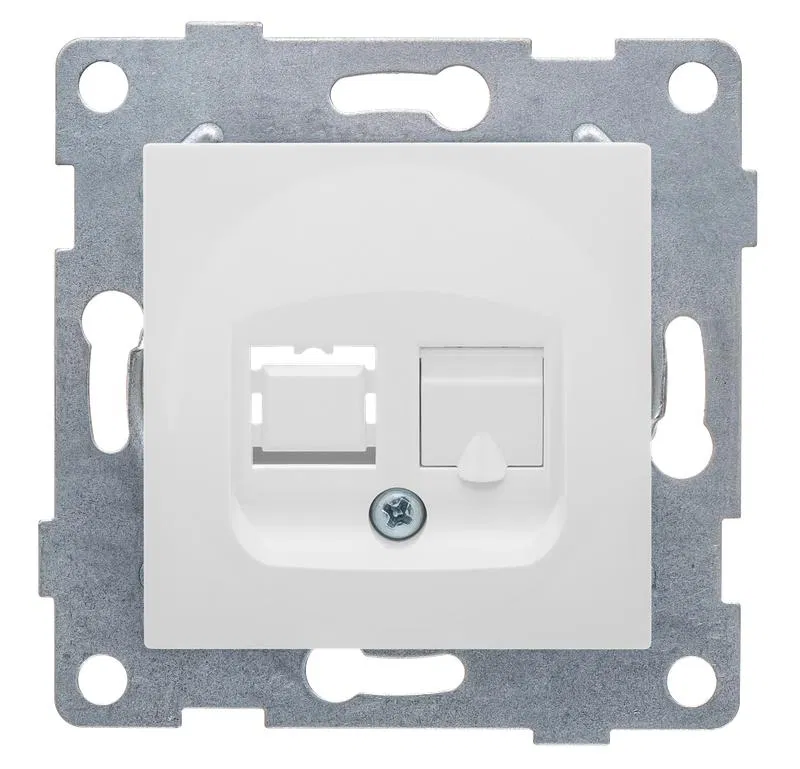 Computer socket 1-port SP Ugra RJ45 mechanism white GUSI С11К1-001