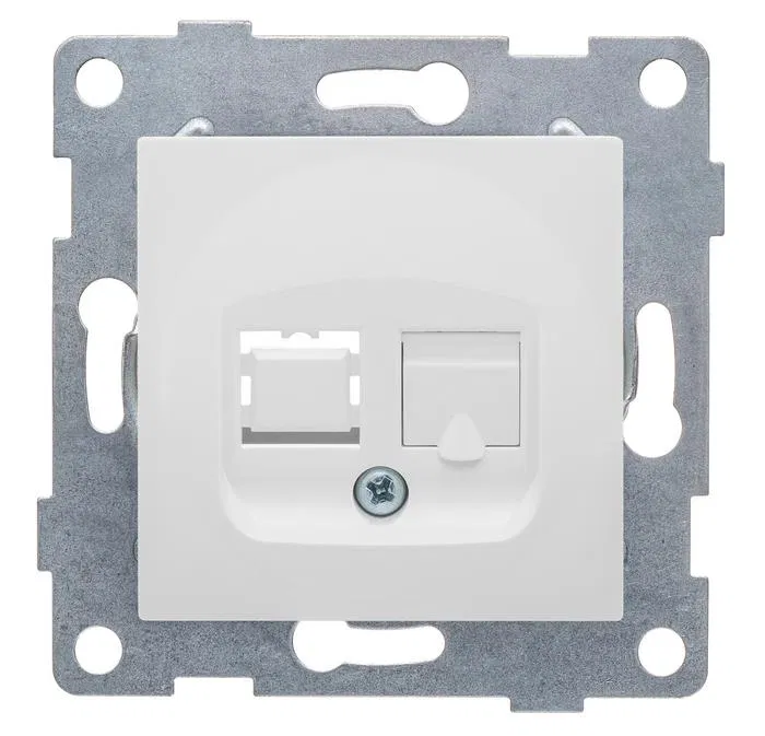 Telephone socket 1-gang SP Ugra RJ12 mechanism white GUSI С11Т1-001