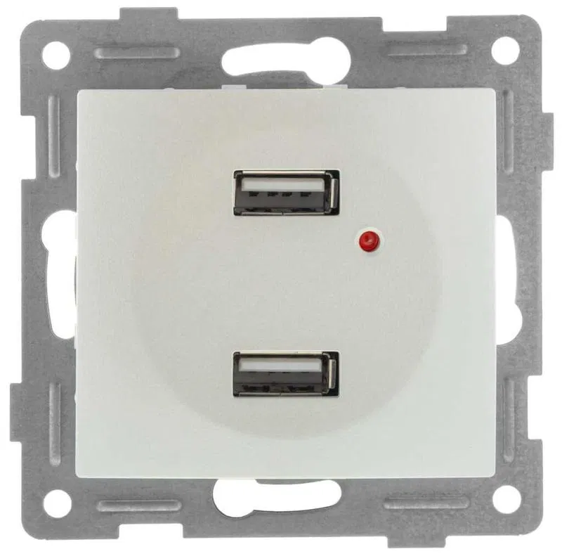 Механизм розетки USB 2-местн. СП Ugra жемчуж. GUSI С11USB2-028