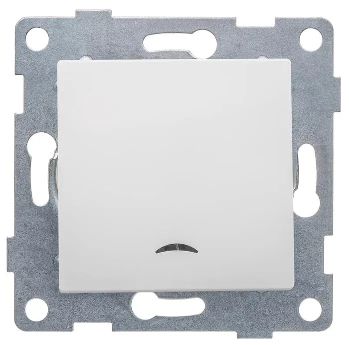 1-way switch SP Ugra 10A 250V with indication mechanism white GUSI С11В18-001