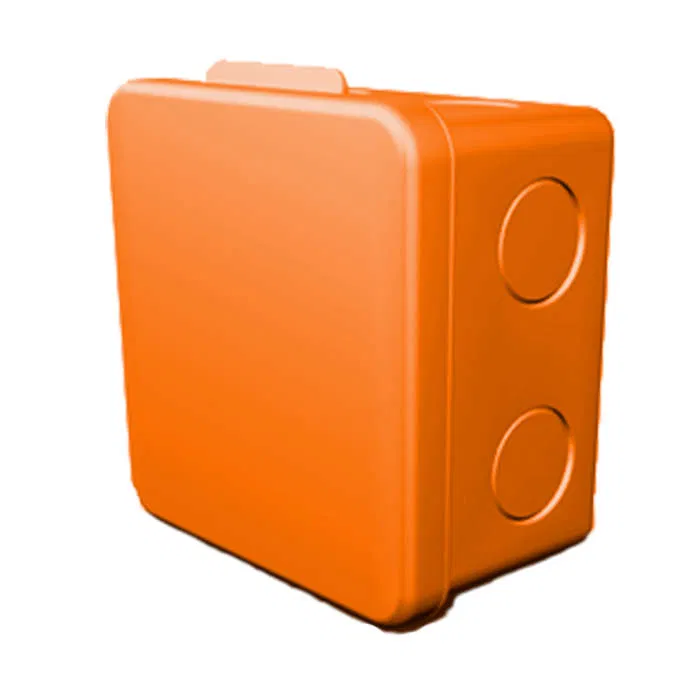 Distribution box OP 100x100x55mm IP54 without holes non-flammable orange GUSI S3V100 Ng Euro GUSI