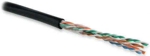 双绞线电缆 U/UTP Cat.5E 4х2x24AWG solid PE Outdoor UUTP4-C5E-S24-OUT-PE-BK-500 黑色 (m) Hyperline 49118