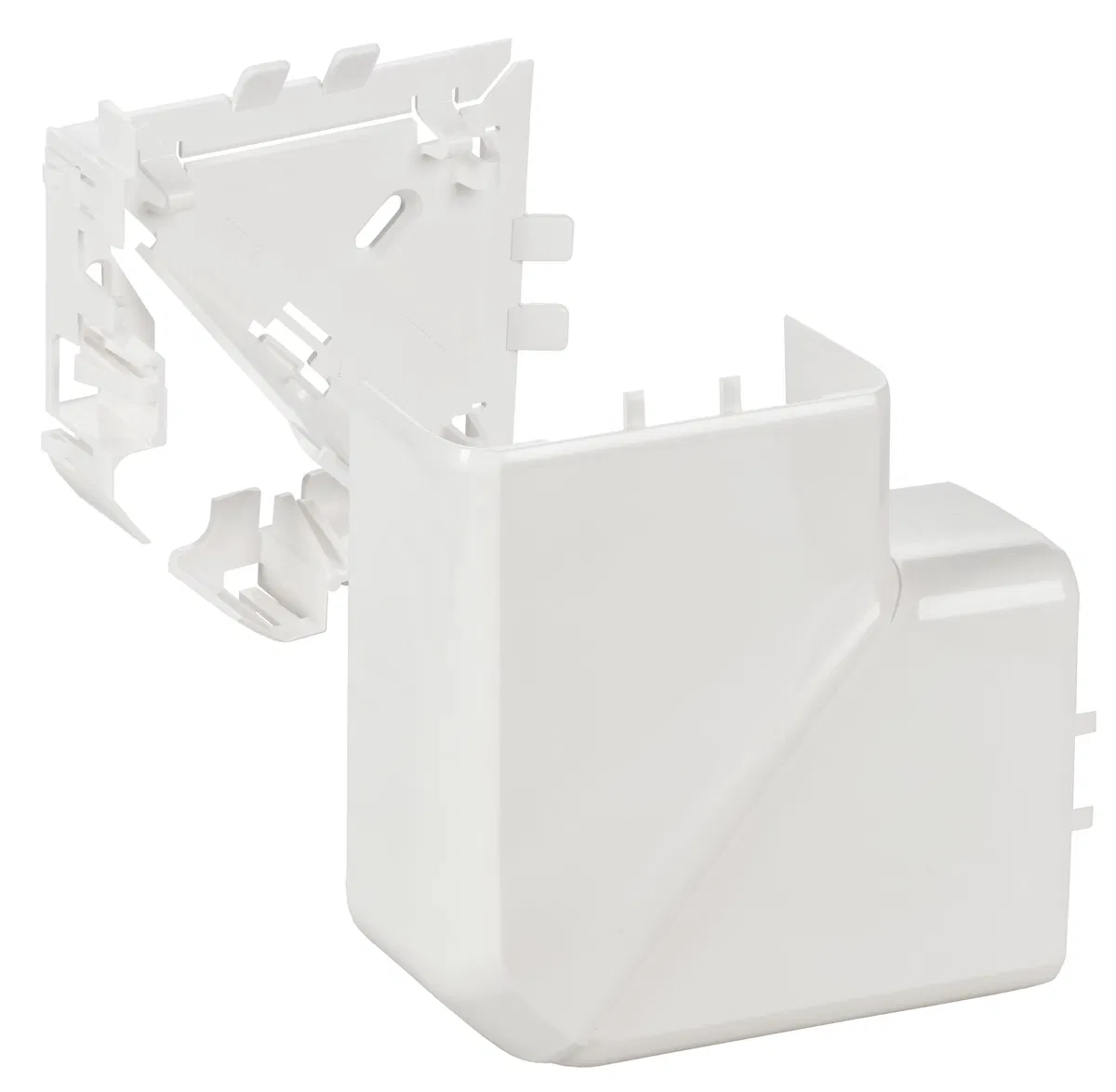 IEK 010786 DLP 90度平角弯头，适用于105х50mm线槽，白色