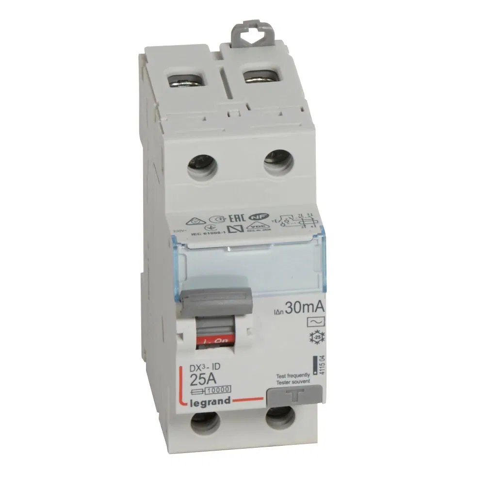 剩余电流动作保护器 (RCD) 2P 25A 30mA type AC DX3 IEK Leg 411504 Legrand (IEK group)