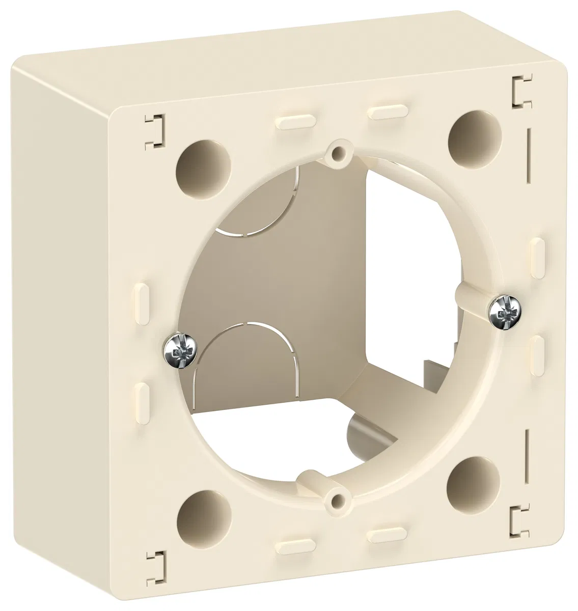 IEKETIKA 1-gang universal surface mount box 6725171 ivory IEK